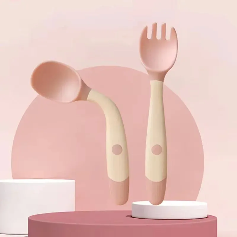 2pcs/set Children's Fork and Spoon Cutlery Set Children's Meal