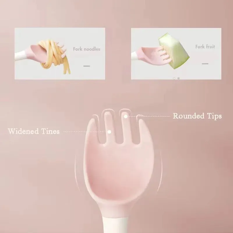 2pcs/set Children's Fork and Spoon Cutlery Set Children's Meal