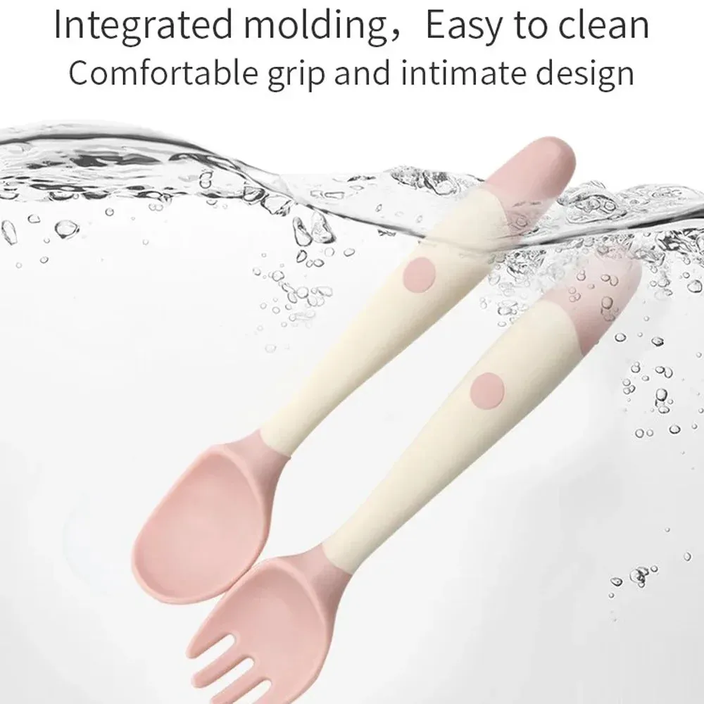 2pcs/set Children's Fork and Spoon Cutlery Set Children's Meal