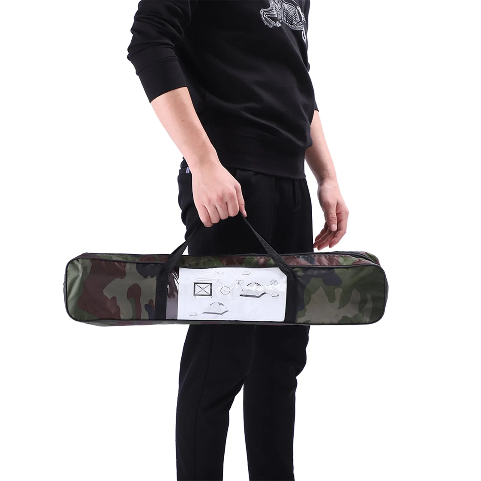 4 Person Camouflage Portable Dome Tents for Camping with Carry Bag for Hiking Picnic Fishing Travel Outdoor Sports