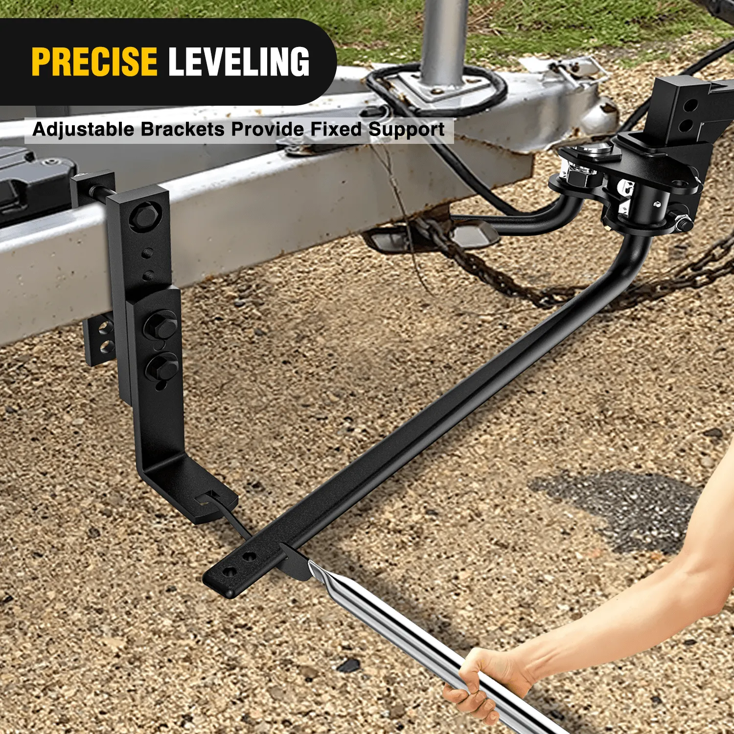 800 lbs Round Bar Weight Distributing Hitches Kit with Sway Control