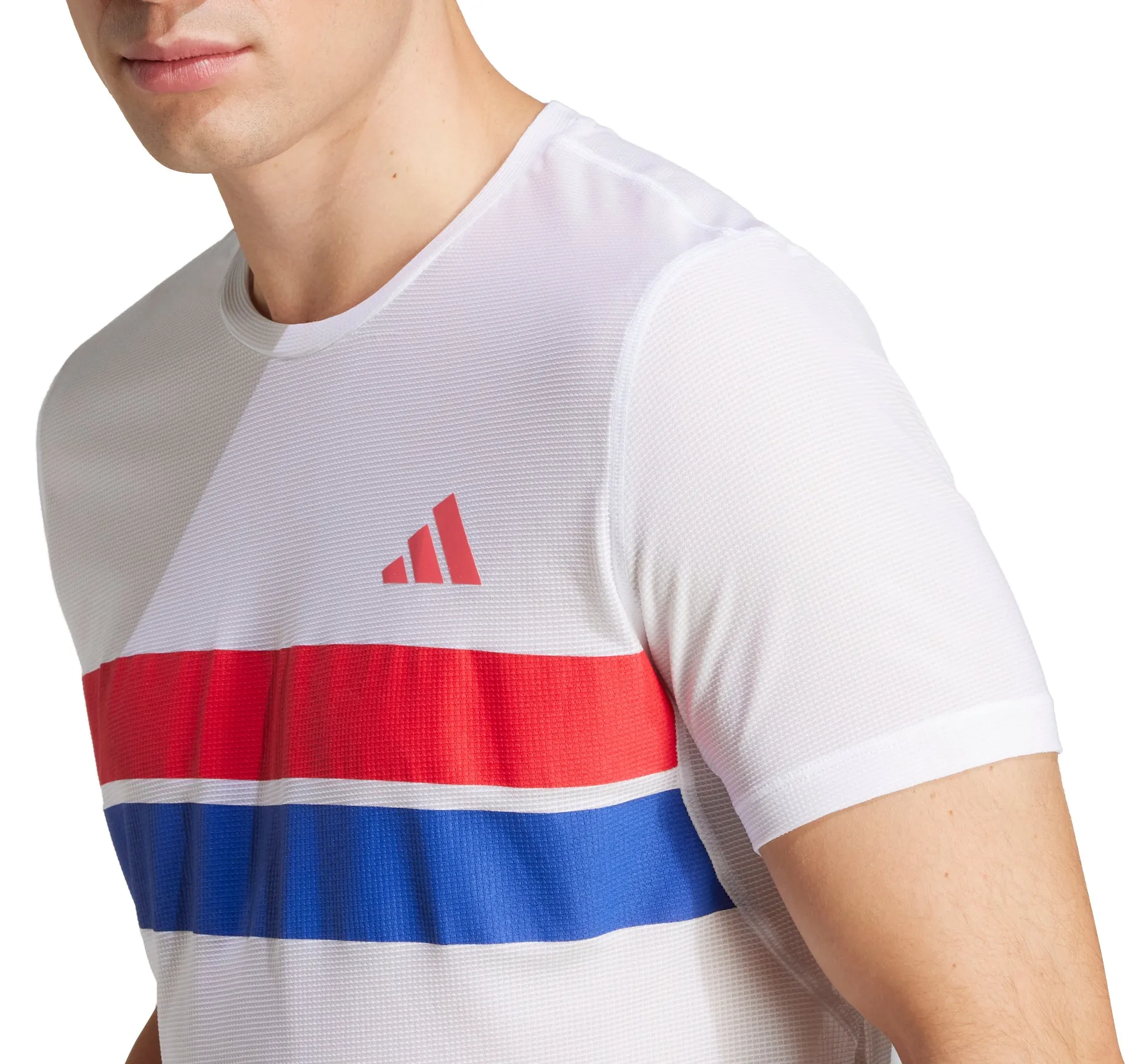 adidas Adizero Retro Short Sleeve Mens Running Top - White