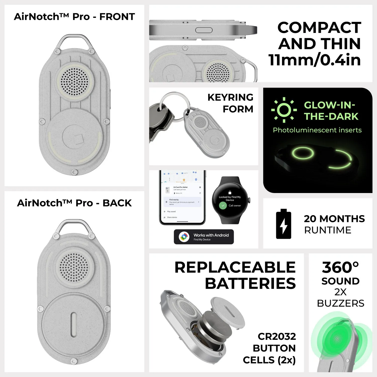 AirNotch™ Pro - Android & Apple Bluetooth tracker