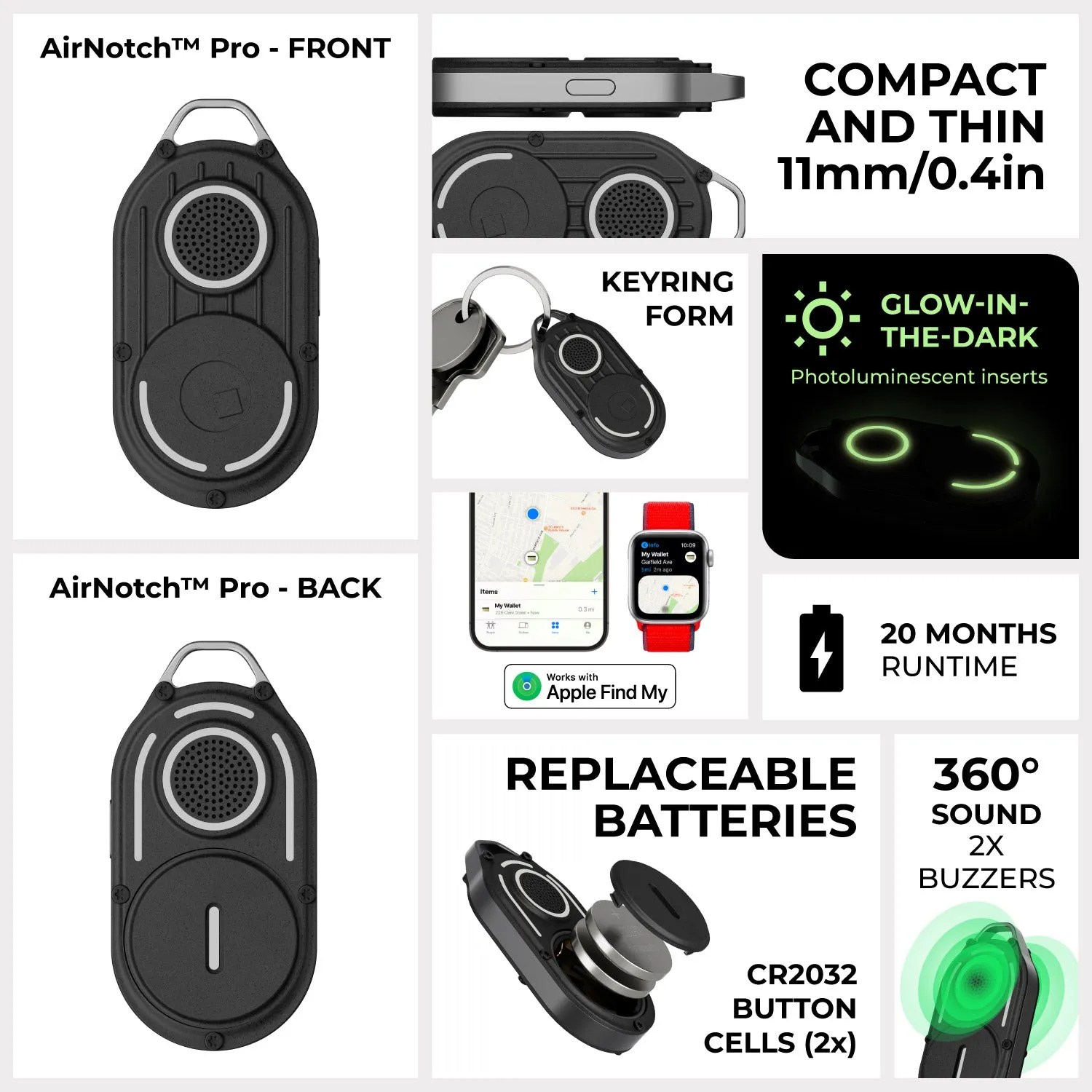 AirNotch™ Pro - Android & Apple Bluetooth tracker