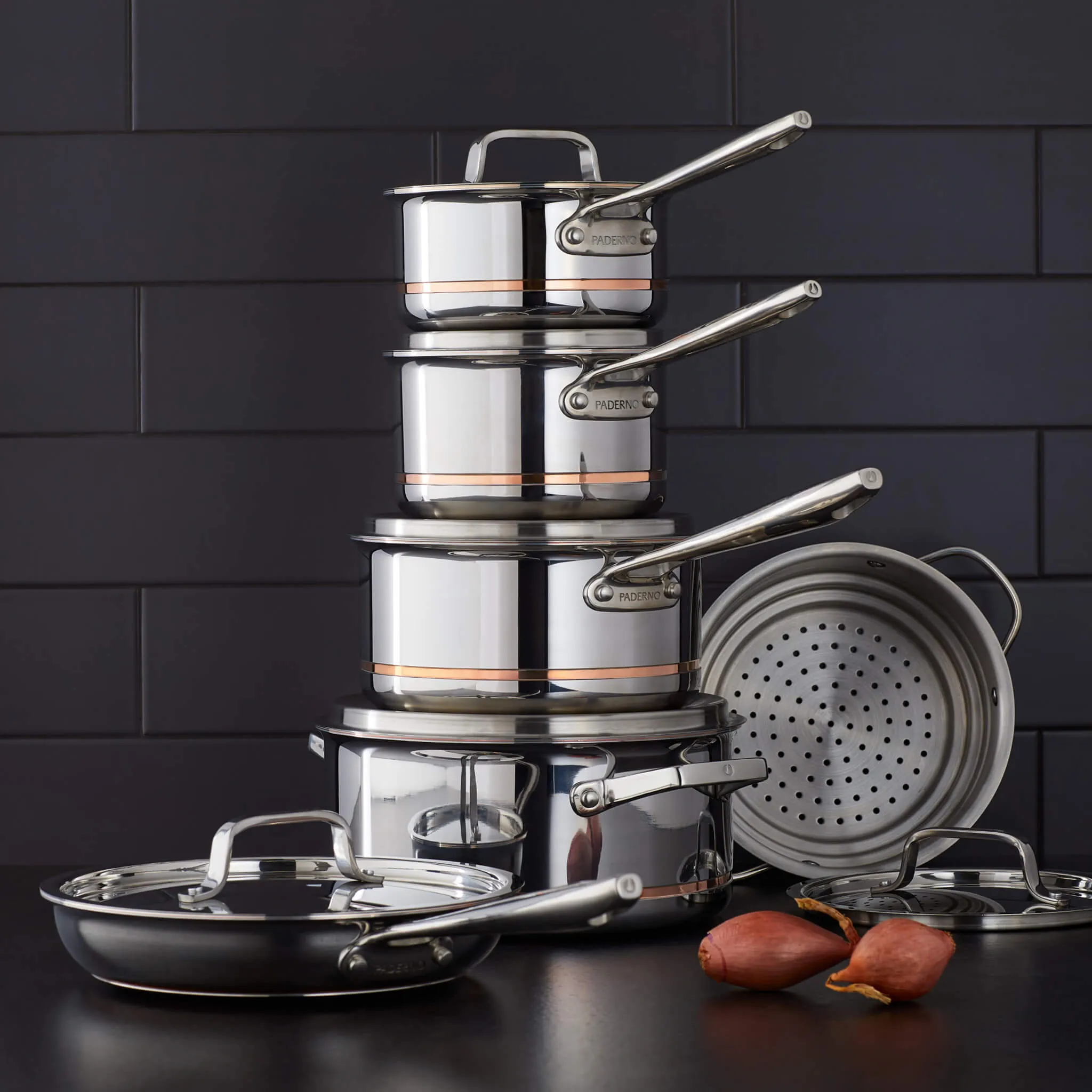 Canadian Professional 12-Piece 5-Ply Copper Core Cookware Set