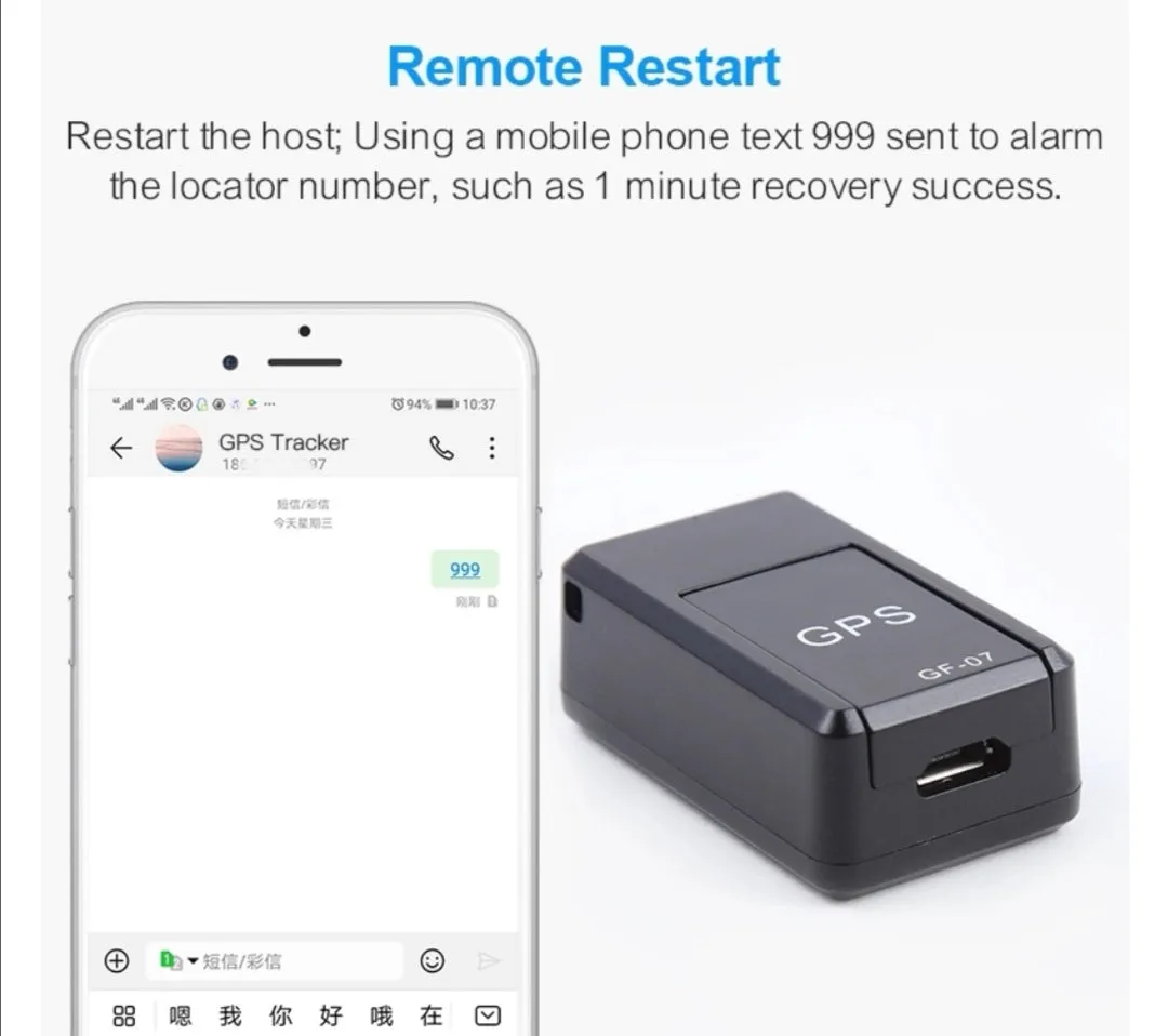 Car Dealz Mini GPS Tracker Locator Positioning Remote Listening Voice