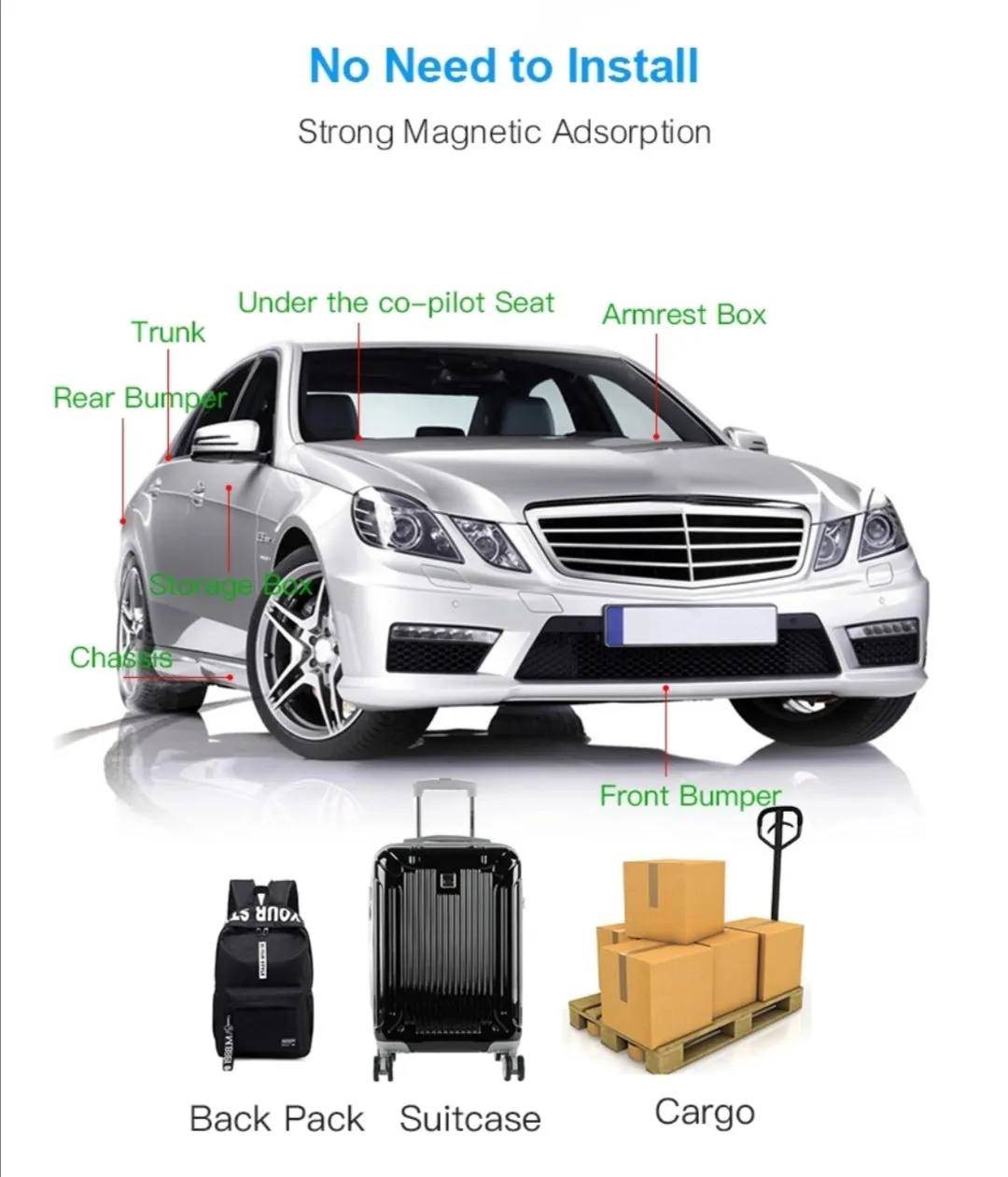 Car Dealz Mini GPS Tracker Locator Positioning Remote Listening Voice