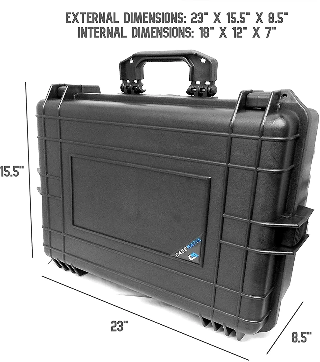 CASEMATIX Hard Carrying Case Compatible with DJI FPV Combo Drone and Accessories – Includes Drone Waterproof Hard Case with Foam Only