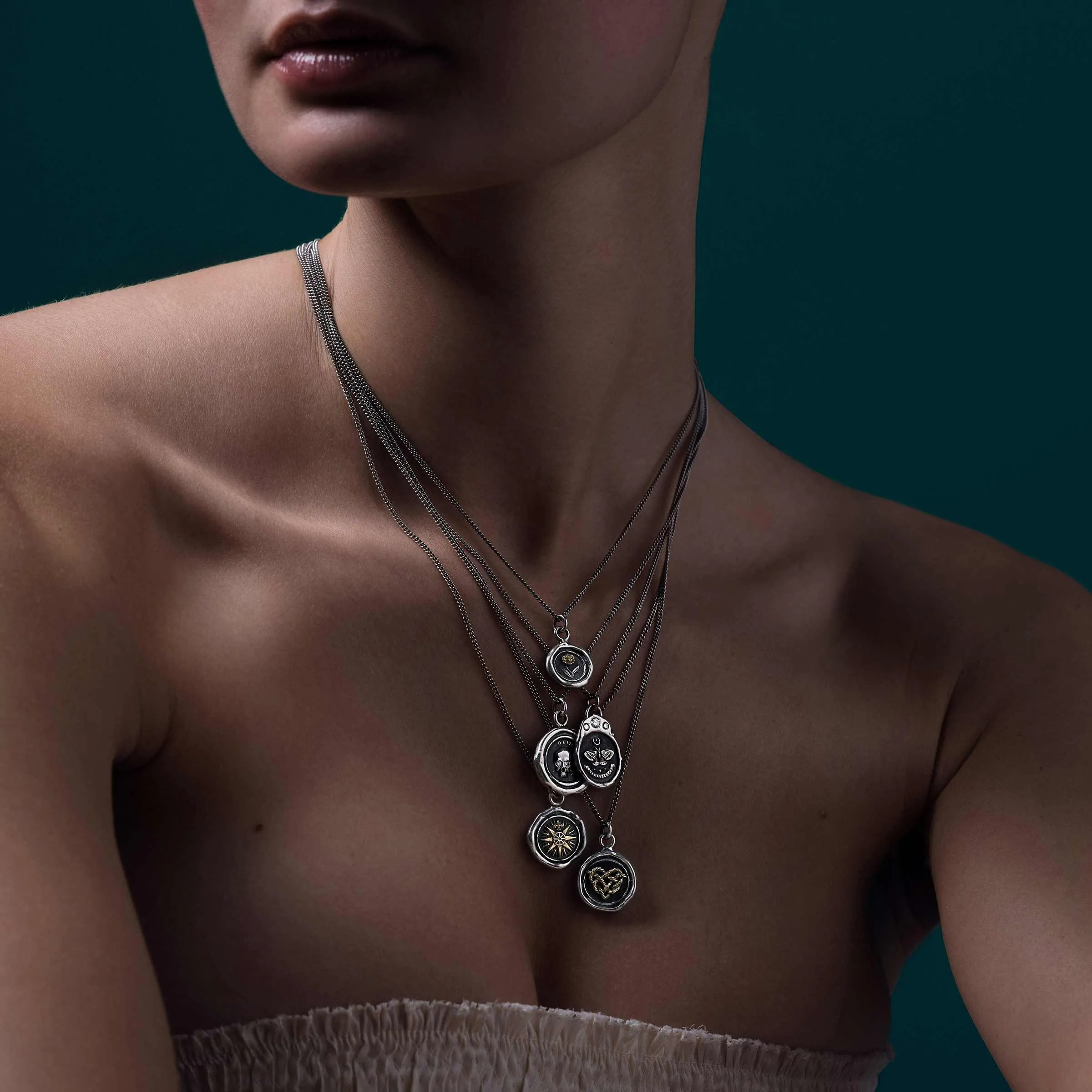 Direction 14K Gold on Silver Talisman