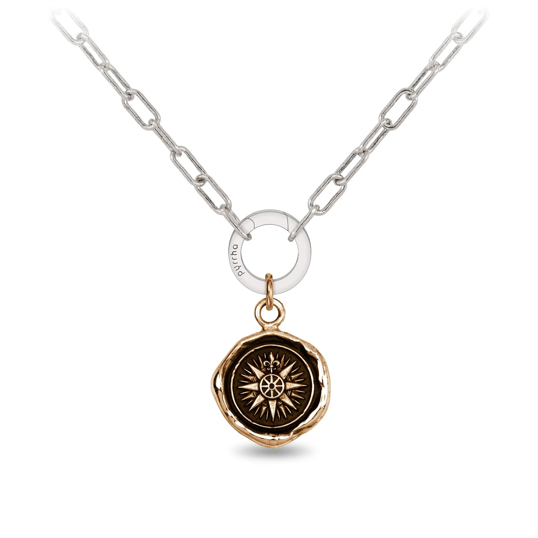 Direction Small Paperclip Chain Necklace