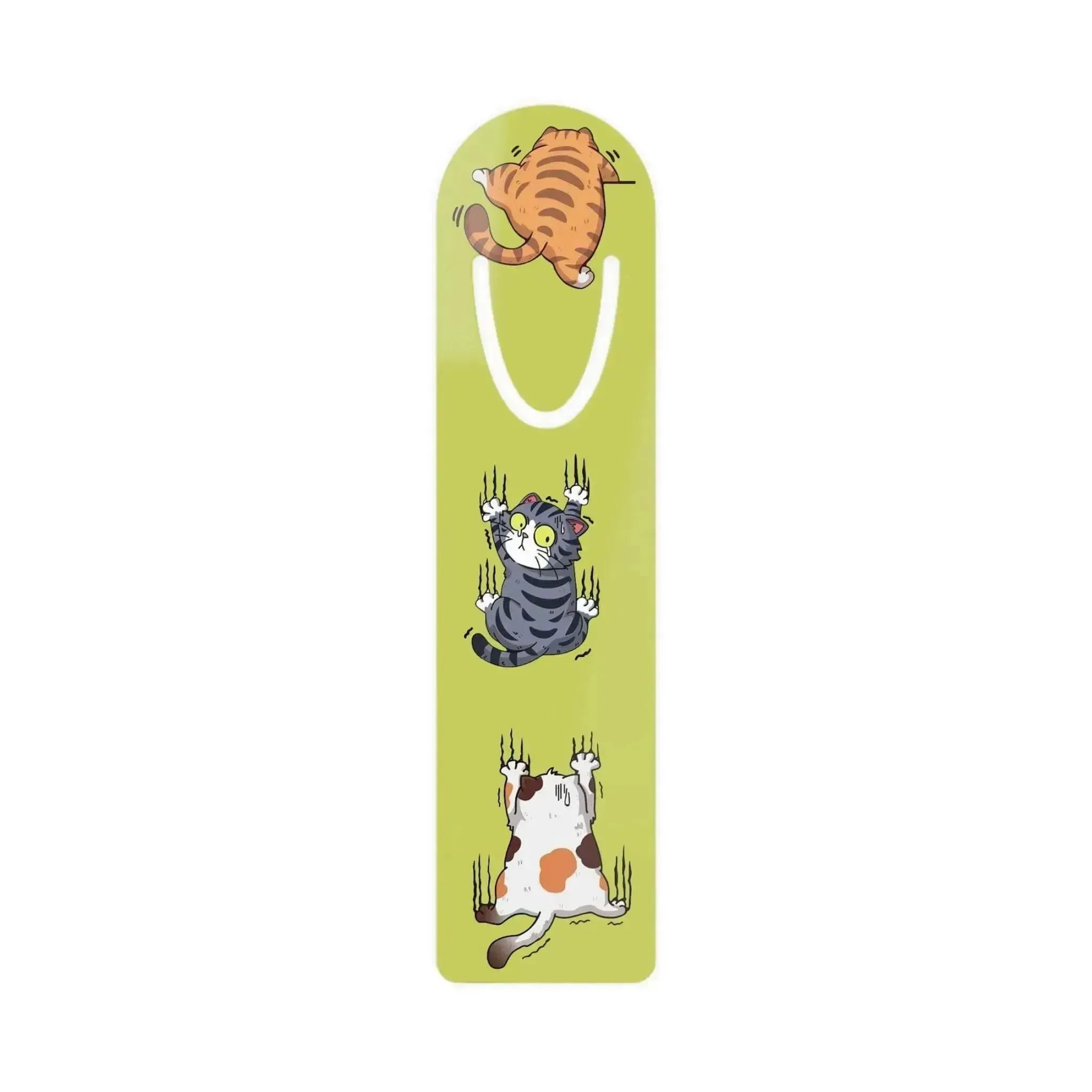 Funny Climbing Cat Aluminum Bookmark