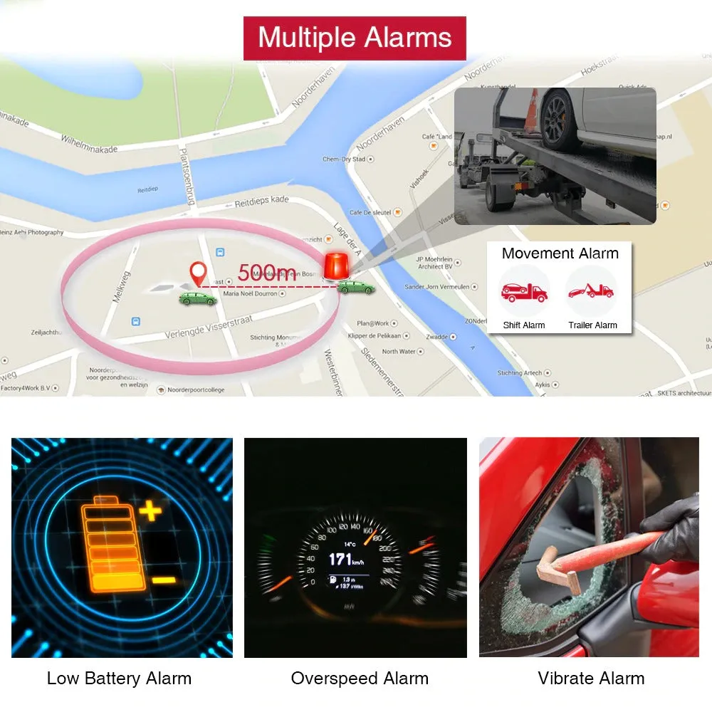 GPS Tracker Car TK905 5000mAh 90 Days Standby Vehicle Tracker GPS