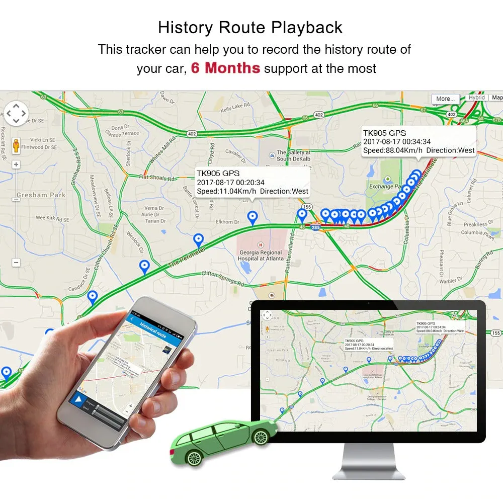 GPS Tracker Car TK905 5000mAh 90 Days Standby Vehicle Tracker GPS