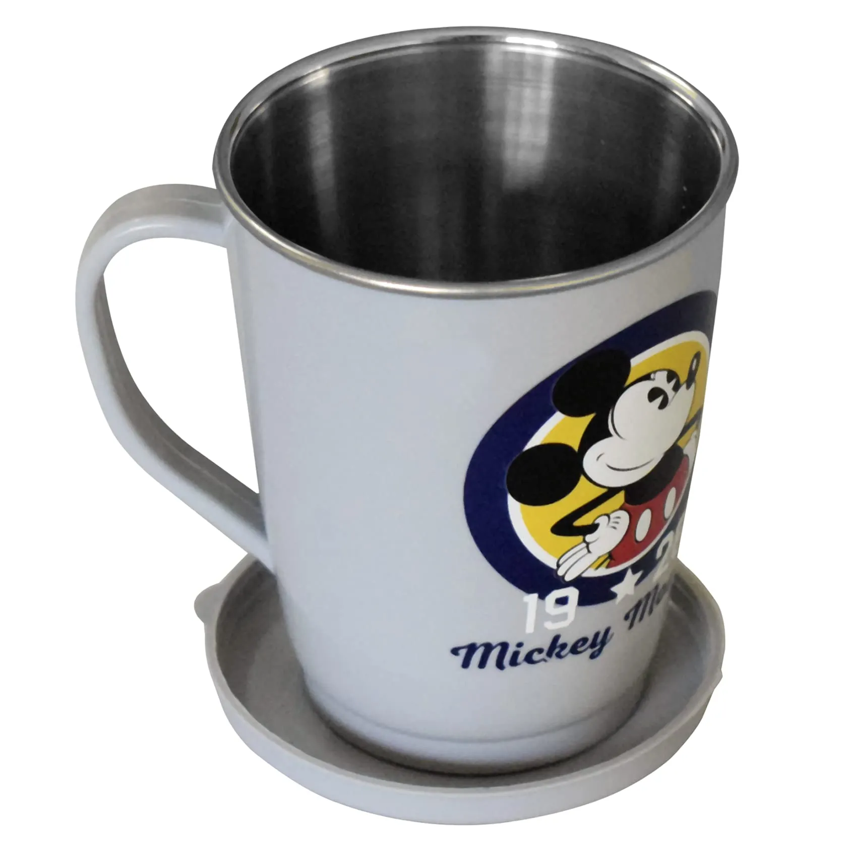 Heart Home Disney Printed Coffee/Tea Mug with Lid, Pack of 6 (Cream & Grey & Red)
