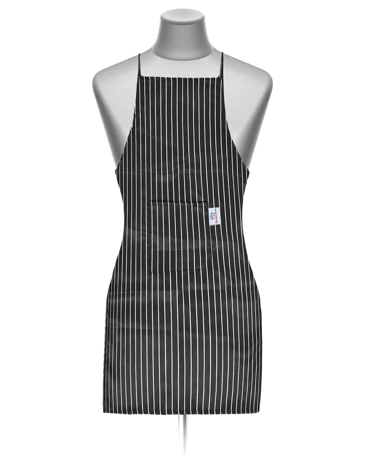 Heart Home Linning Printed Apron & Cooking Cap Set for Cooking, Baking, Party Favors, Home Kitchen, Restaurant, Set of 4 (Black & White)-50HH01009