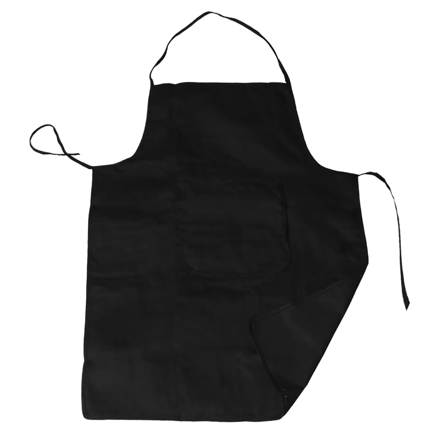 Heart Home Oil Stain Resistant Cooking Kitchen Apron & Cap for Men Women, Set of 4 (Black)-50HH01022