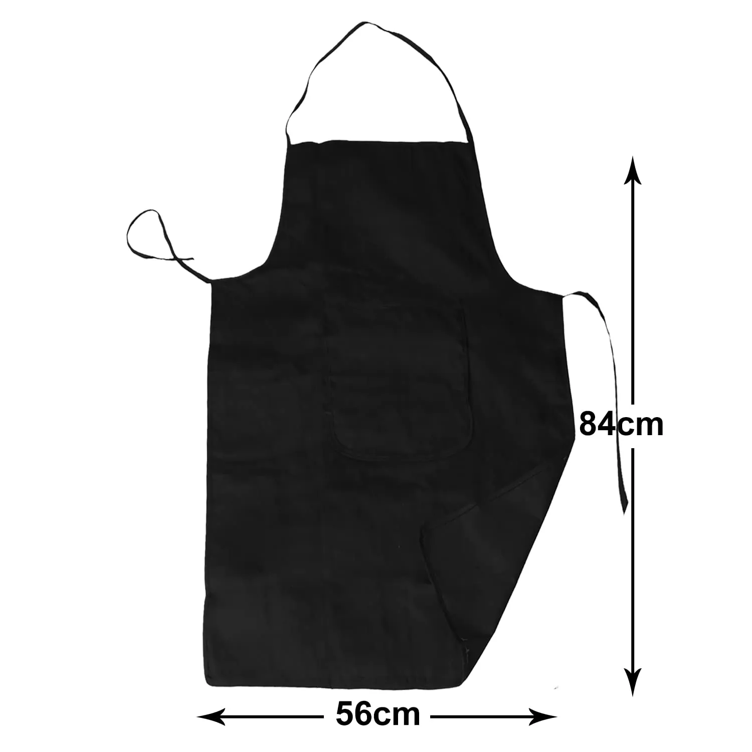Heart Home Oil Stain Resistant Cooking Kitchen Apron & Cap for Men Women, Set of 4 (Black)-50HH01022
