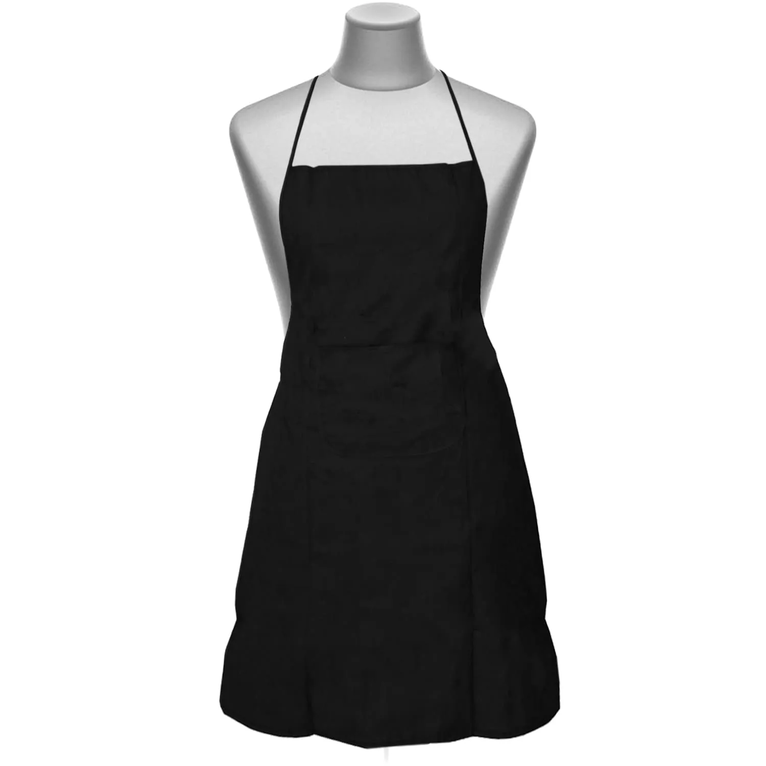 Heart Home Oil Stain Resistant Cooking Kitchen Apron & Cap for Men Women, Set of 4 (Black)-50HH01022