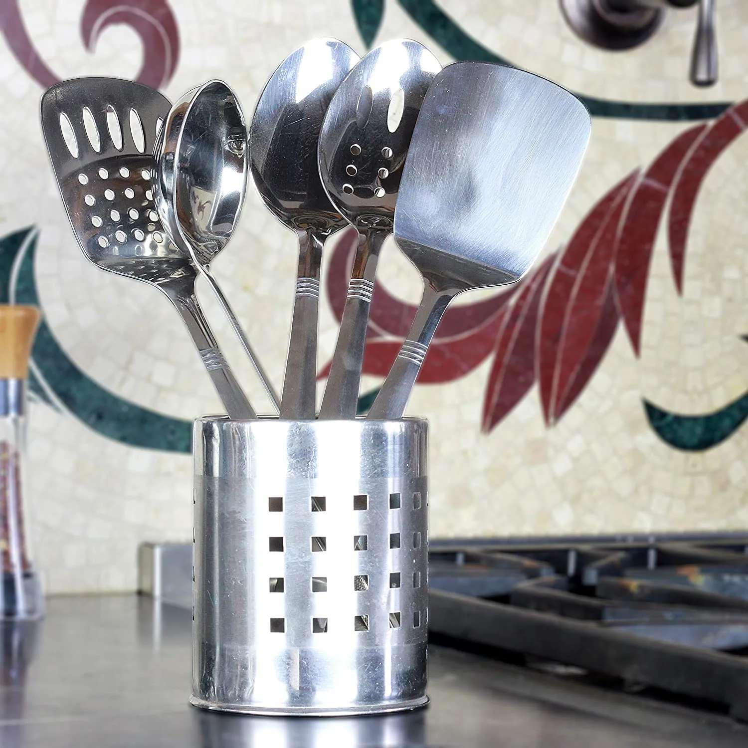 Heart Home Stainless Steel Serving Spoon for Dining Table & Kitchen (Silver), Set of 3