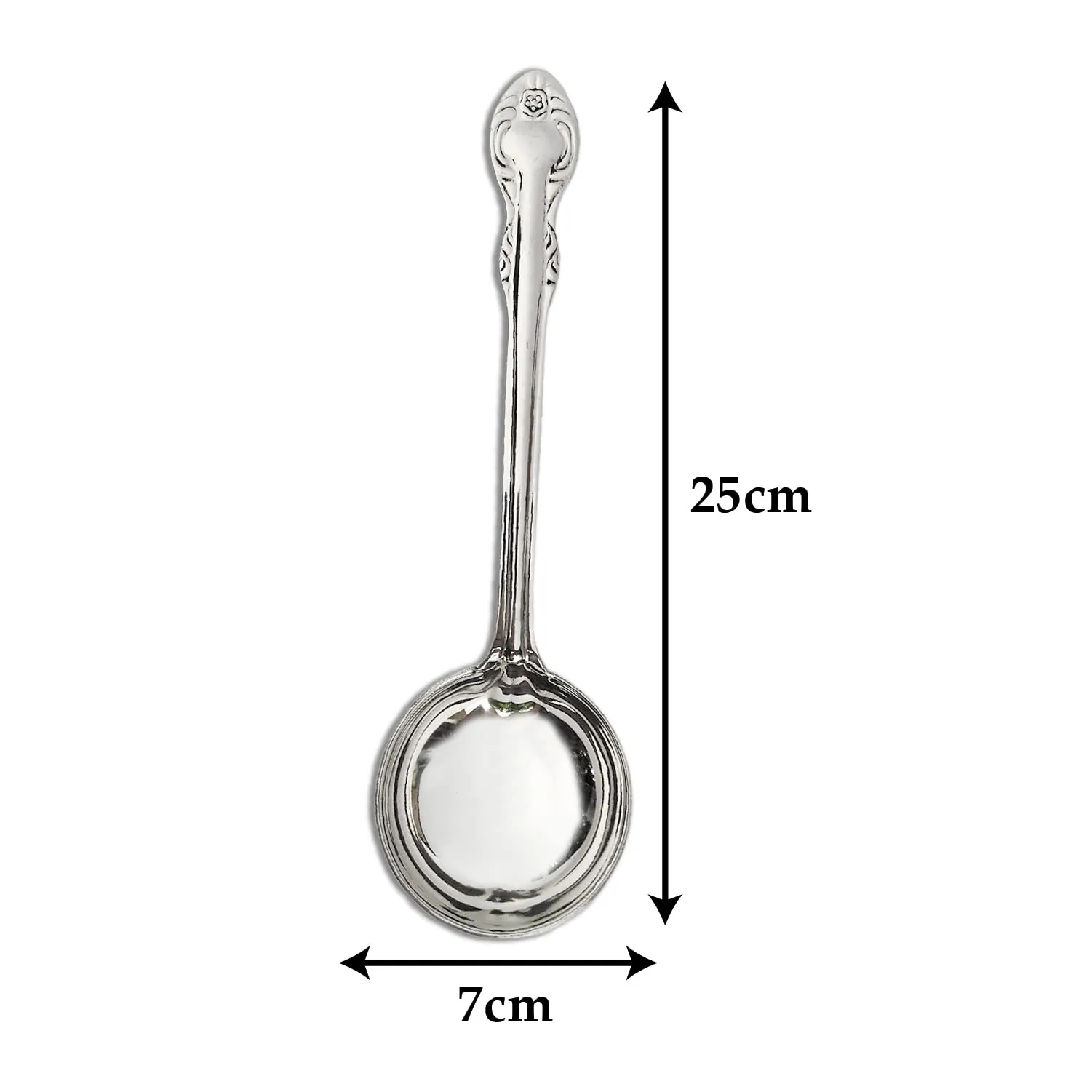 Heart Home Stainless Steel Serving Spoon for Dining Table & Kitchen (Silver), Set of 3