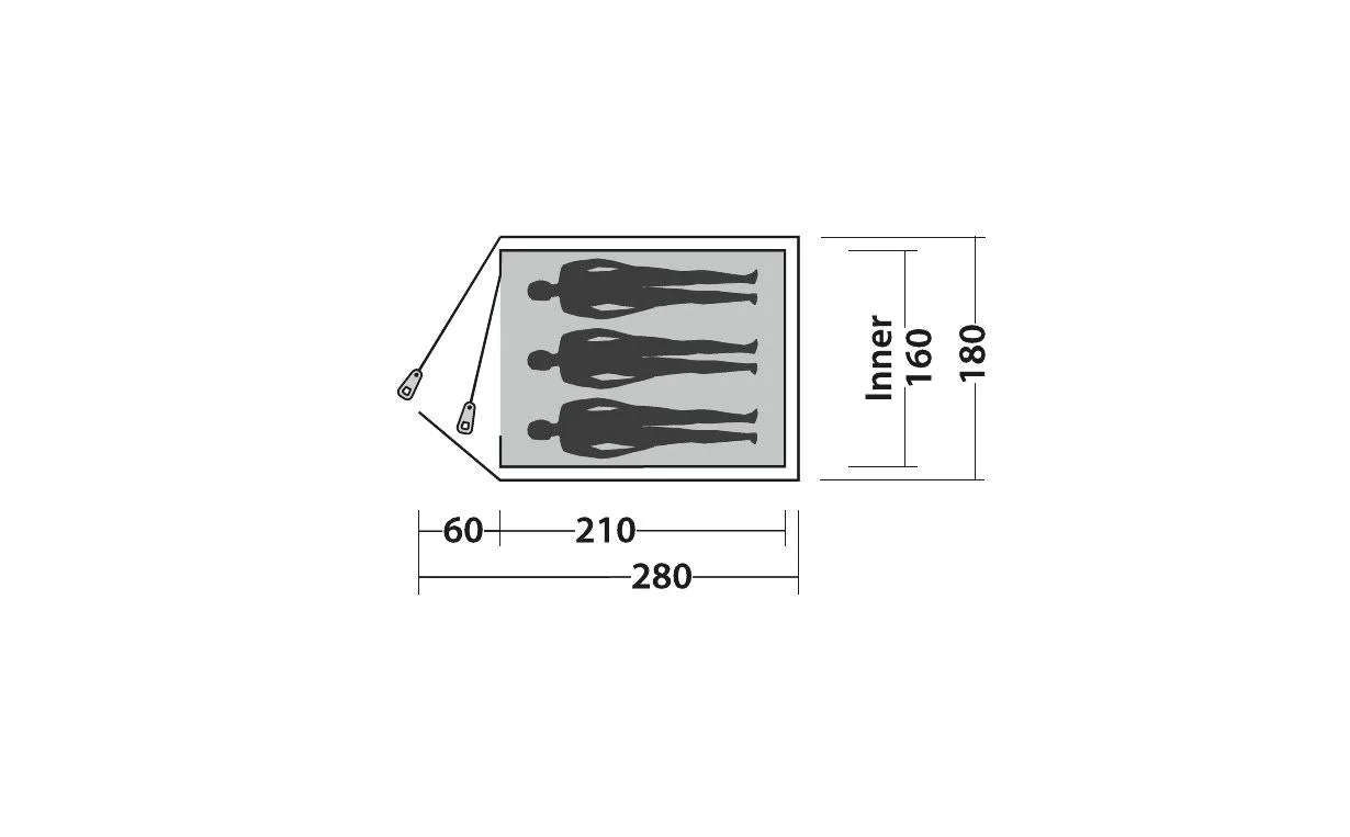 METEOR 300 TENT GOLD RED