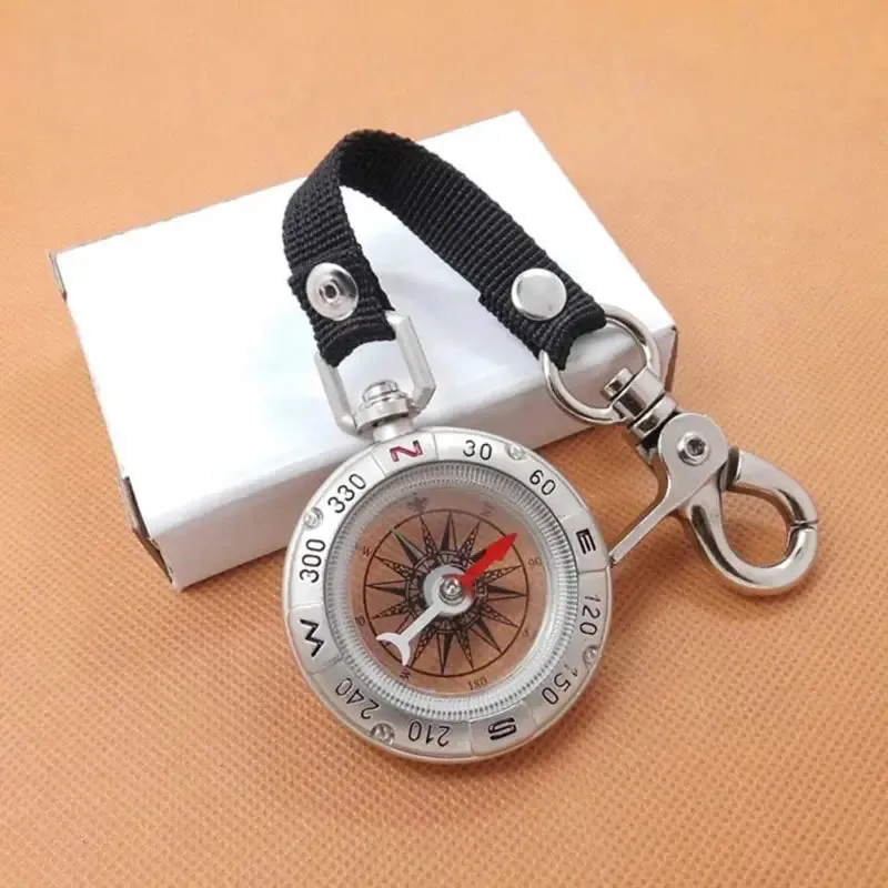 Mini Outdoor Camping Pocket Compass Outdoor Survival Lanyard Design Pocket Compass Portable Outdoor Camping Hiking Pocket