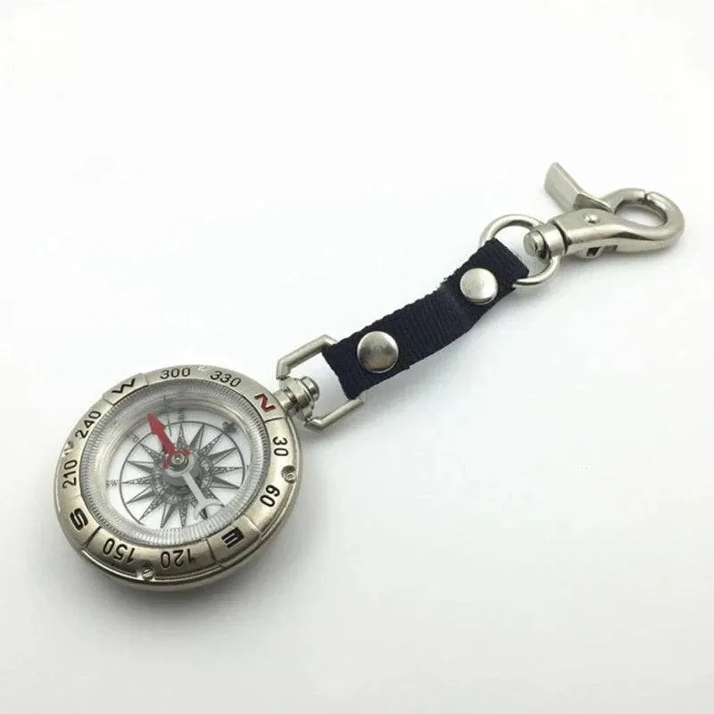 Mini Outdoor Camping Pocket Compass Outdoor Survival Lanyard Design Pocket Compass Portable Outdoor Camping Hiking Pocket