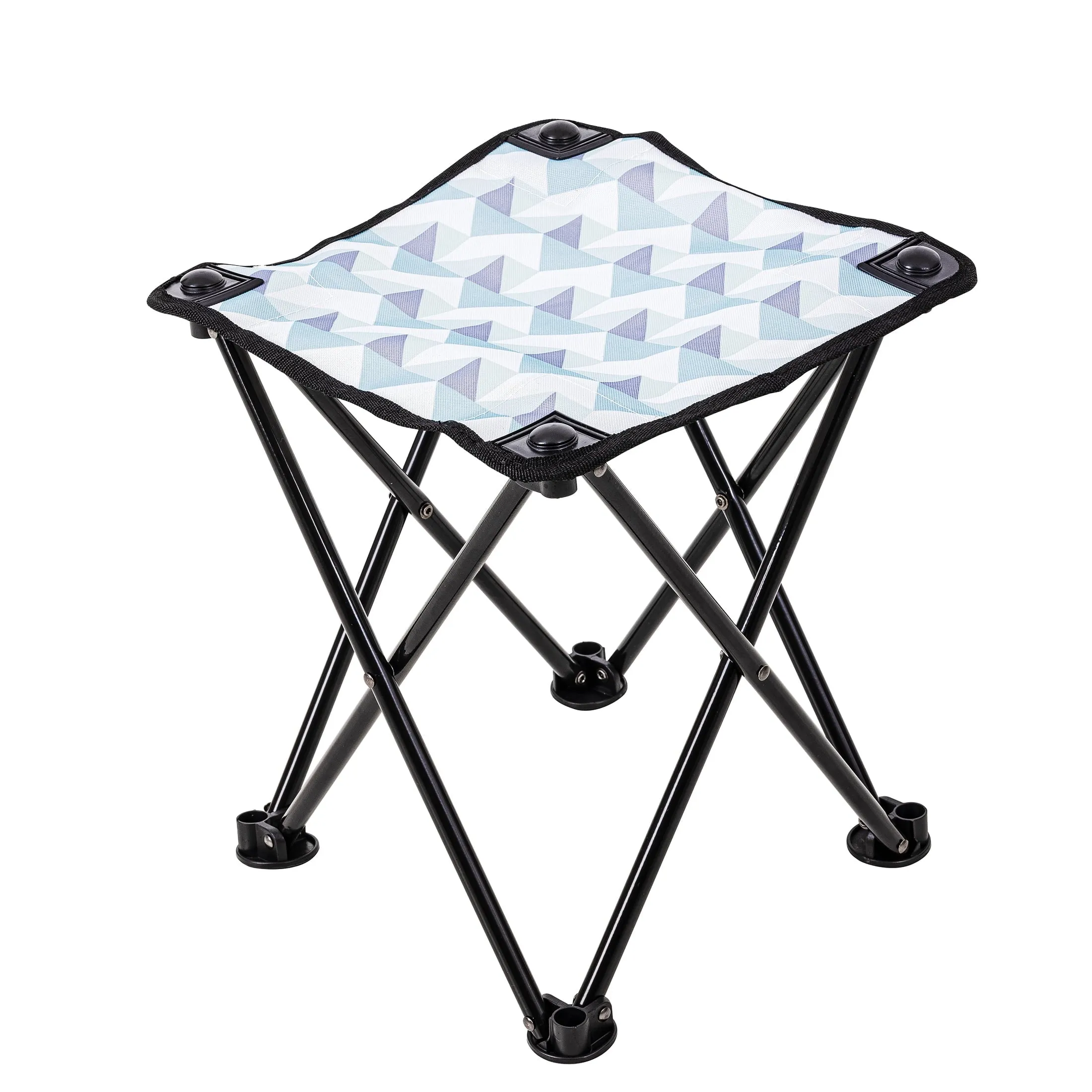 Ozark Trail Lounge Camp Chair,Detached Footrest,Blue and White Design,Padded Headrest,Adult,10.56lbs