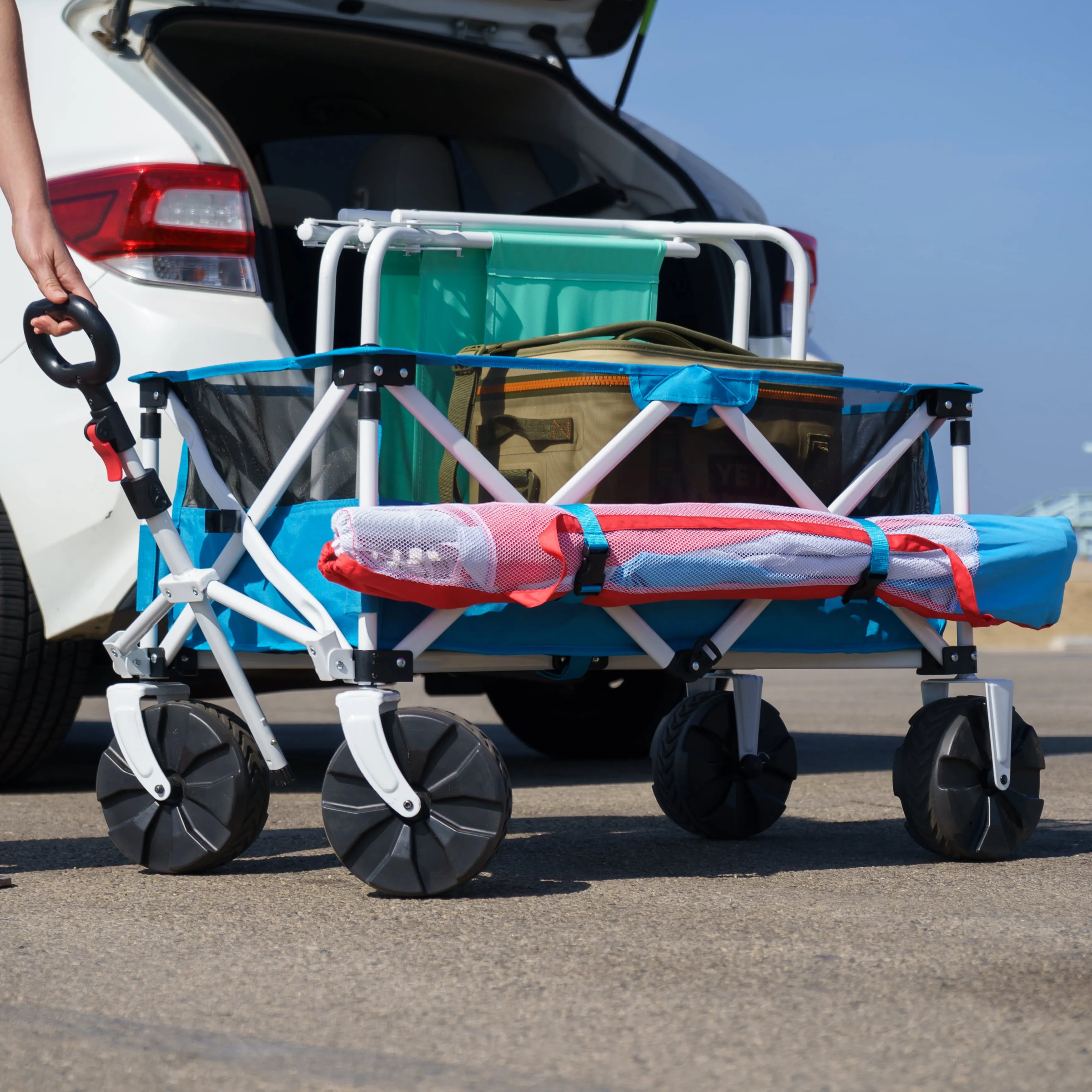 Ozark Trail Sand Island Beach Wagon Cart, Outdoor and Camping, Blue, Adult