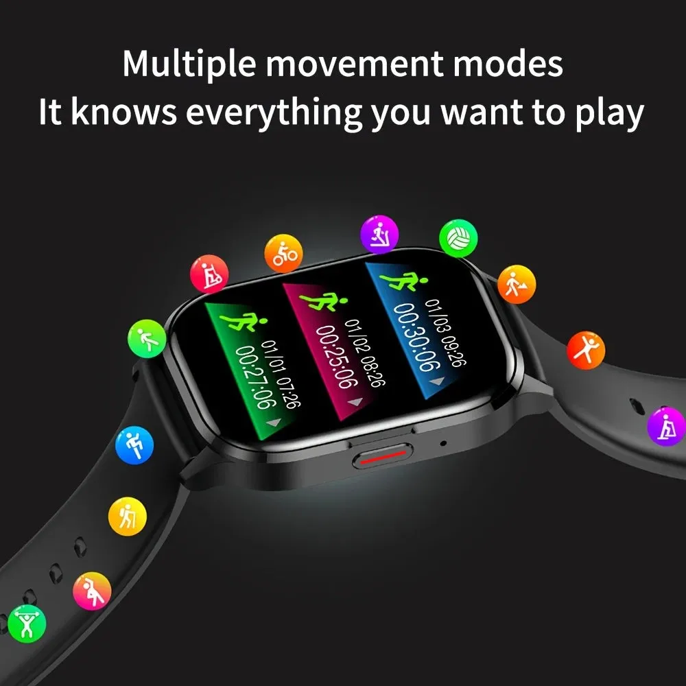 SENBONO AIR3 2024 AMOLED Men Smart Watch Bluetooth Call 24H Health Tracker Sport  Waterproof Smartwatch Men Women for Android
