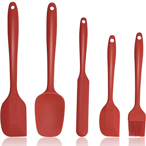 Silicone Spatula Set 5 Pcs Heat Resistant Rubber