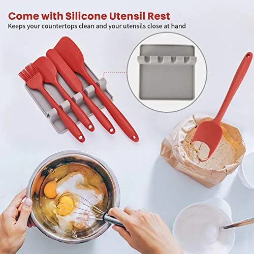 Silicone Spatula Set 5 Pcs Heat Resistant Rubber