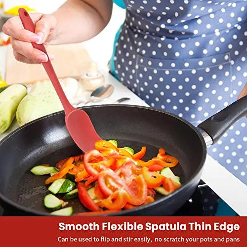 Silicone Spatula Set 5 Pcs Heat Resistant Rubber
