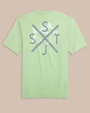 Skipjack Crossed Tee (Smoke Green)