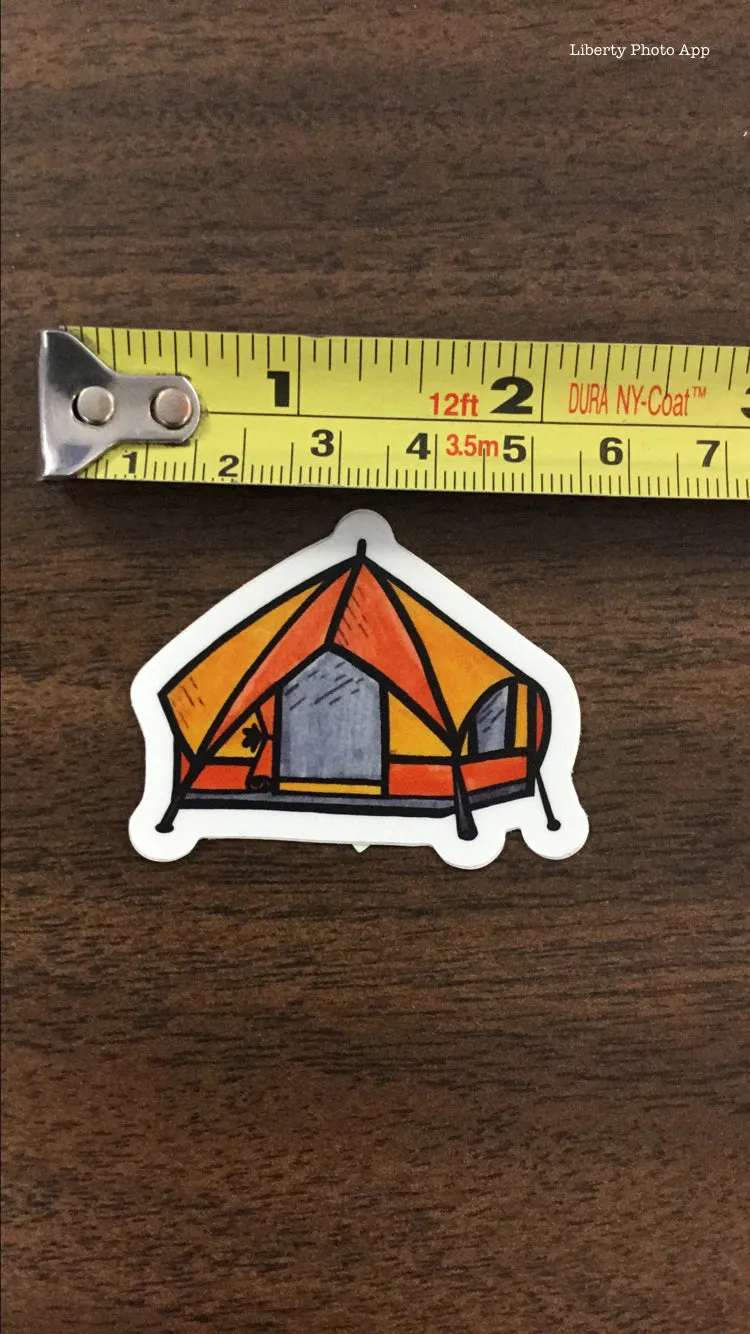 Small Dome Tent Sticker