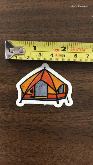 Small Dome Tent Sticker