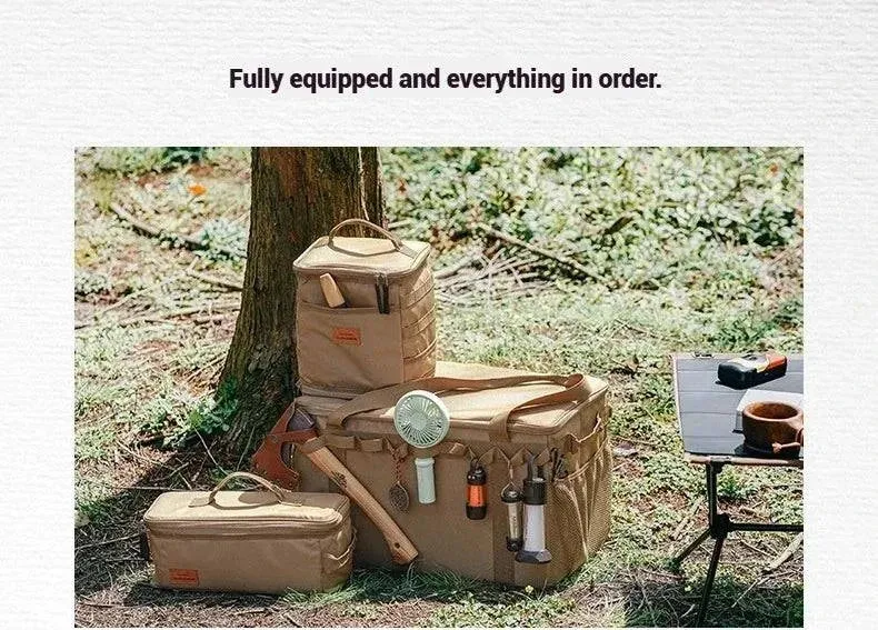 SUNDICK Outdoor Cookware Tableware Set Pot Gas Tank Anti-collision Picnic Bag Storage Bagpicnic Handbag Ice Pack Medium Size