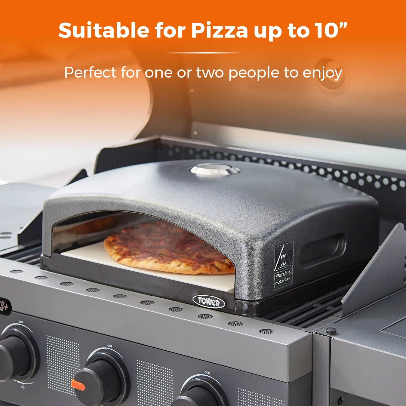 Tower Pizzazz Grill Top Pizza Oven with Paddle   Bag