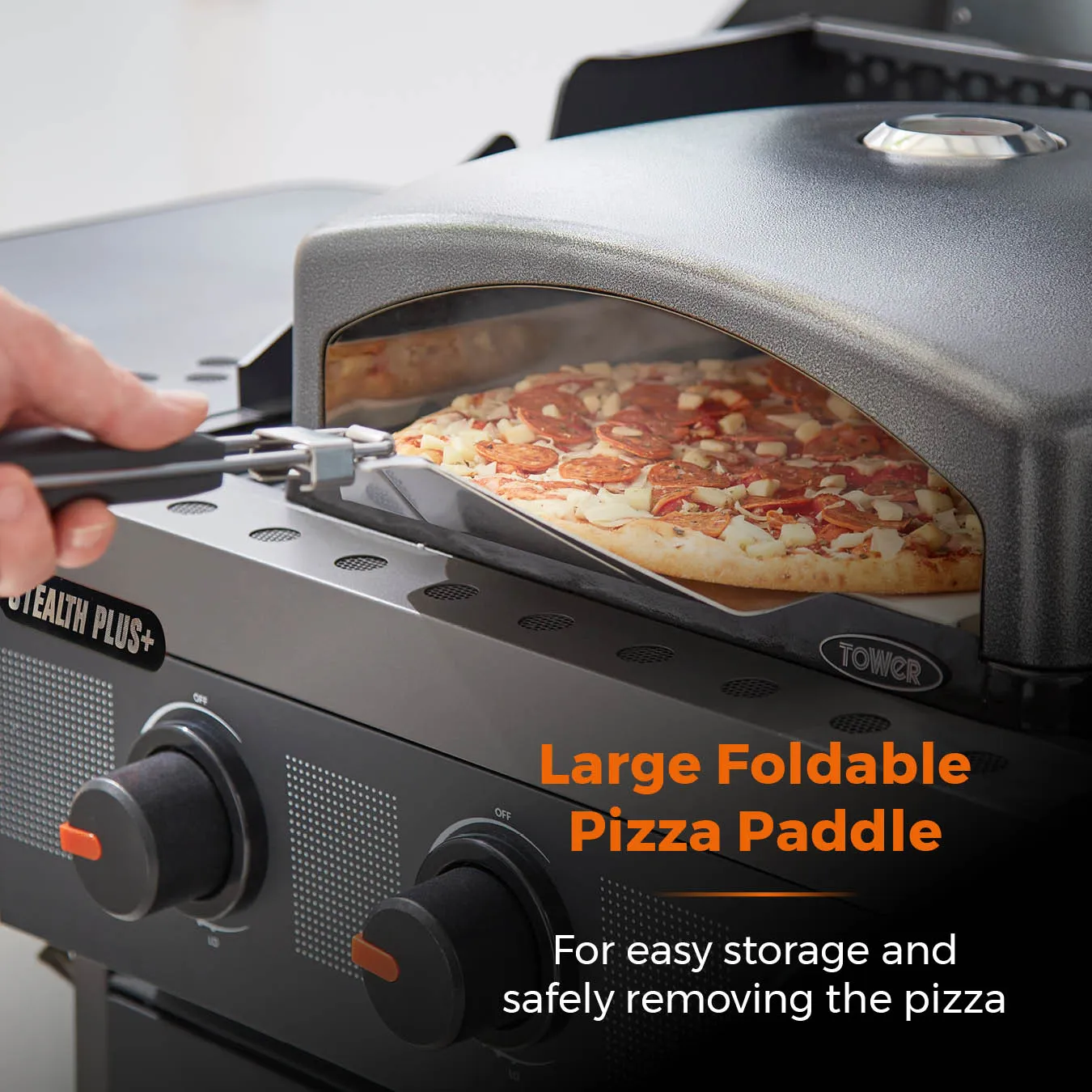 Tower Pizzazz Grill Top Pizza Oven with Paddle   Bag