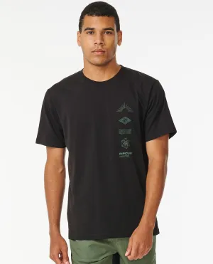 VaporCool Neon Sunset Tee - Black