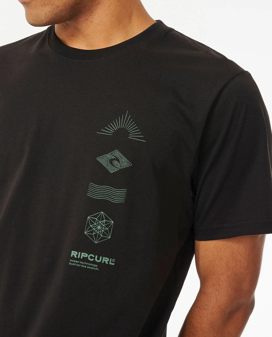 VaporCool Neon Sunset Tee - Black