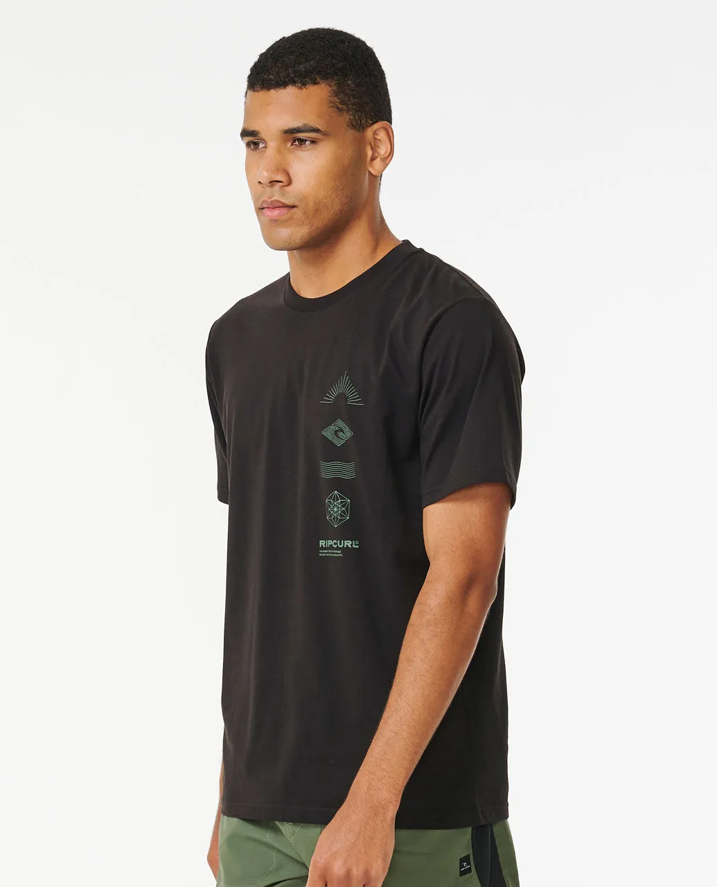 VaporCool Neon Sunset Tee - Black