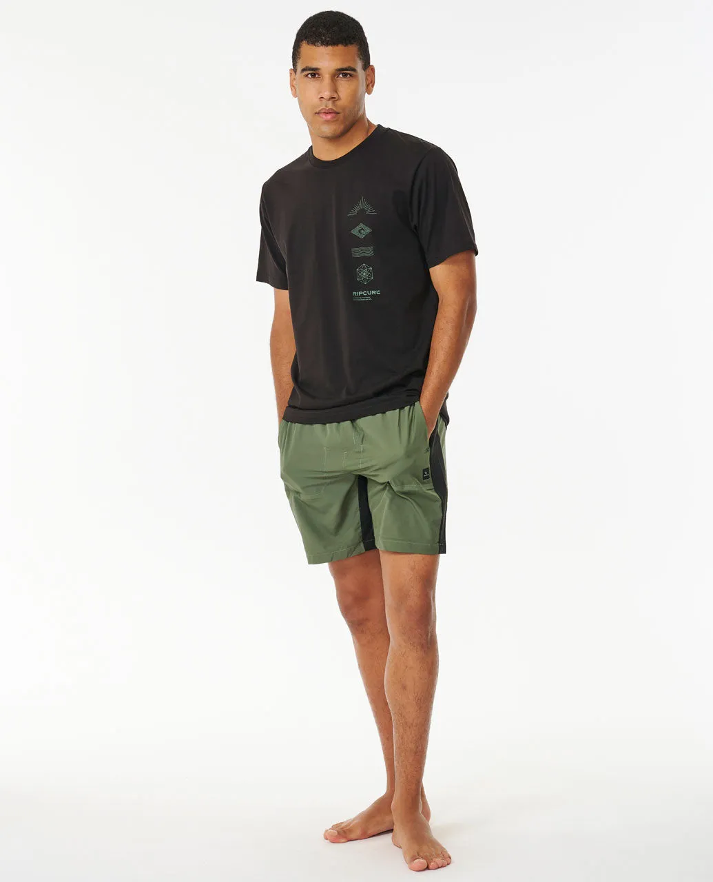 VaporCool Neon Sunset Tee - Black