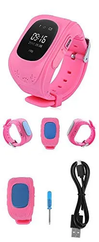 VIGICA Children Smartwatch Kid GPS Tracker Watch SOS Call Passometer Fitness