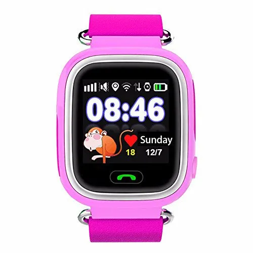 VIGICA Children Smartwatch Kid GPS Tracker Watch SOS Call Passometer Fitness