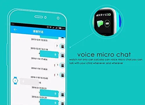 VIGICA Children Smartwatch Kid GPS Tracker Watch SOS Call Passometer Fitness