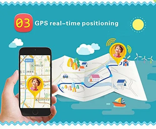 VIGICA Children Smartwatch Kid GPS Tracker Watch SOS Call Passometer Fitness