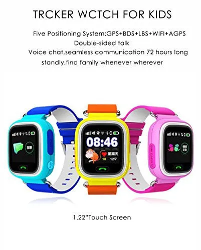 VIGICA Children Smartwatch Kid GPS Tracker Watch SOS Call Passometer Fitness