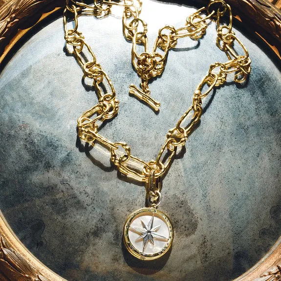 Waxing Poetic ~ Rose of the Winds Compass Pendant
