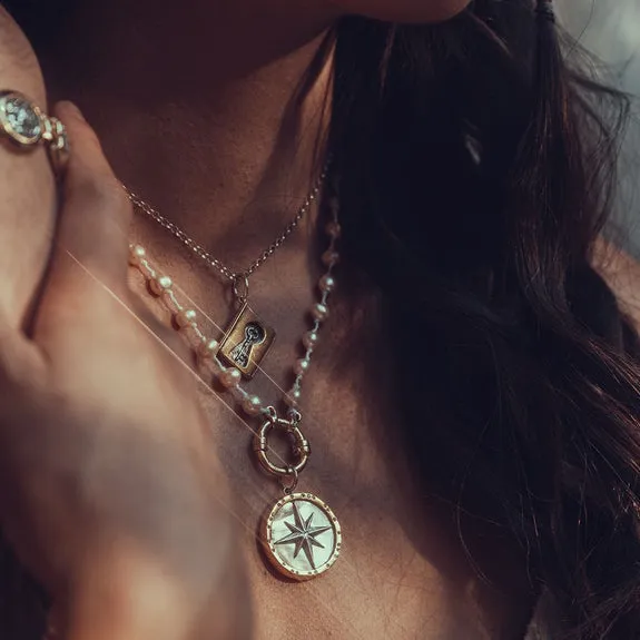 Waxing Poetic ~ Rose of the Winds Compass Pendant